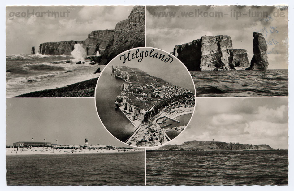 Helgolandpostkarte von 1957